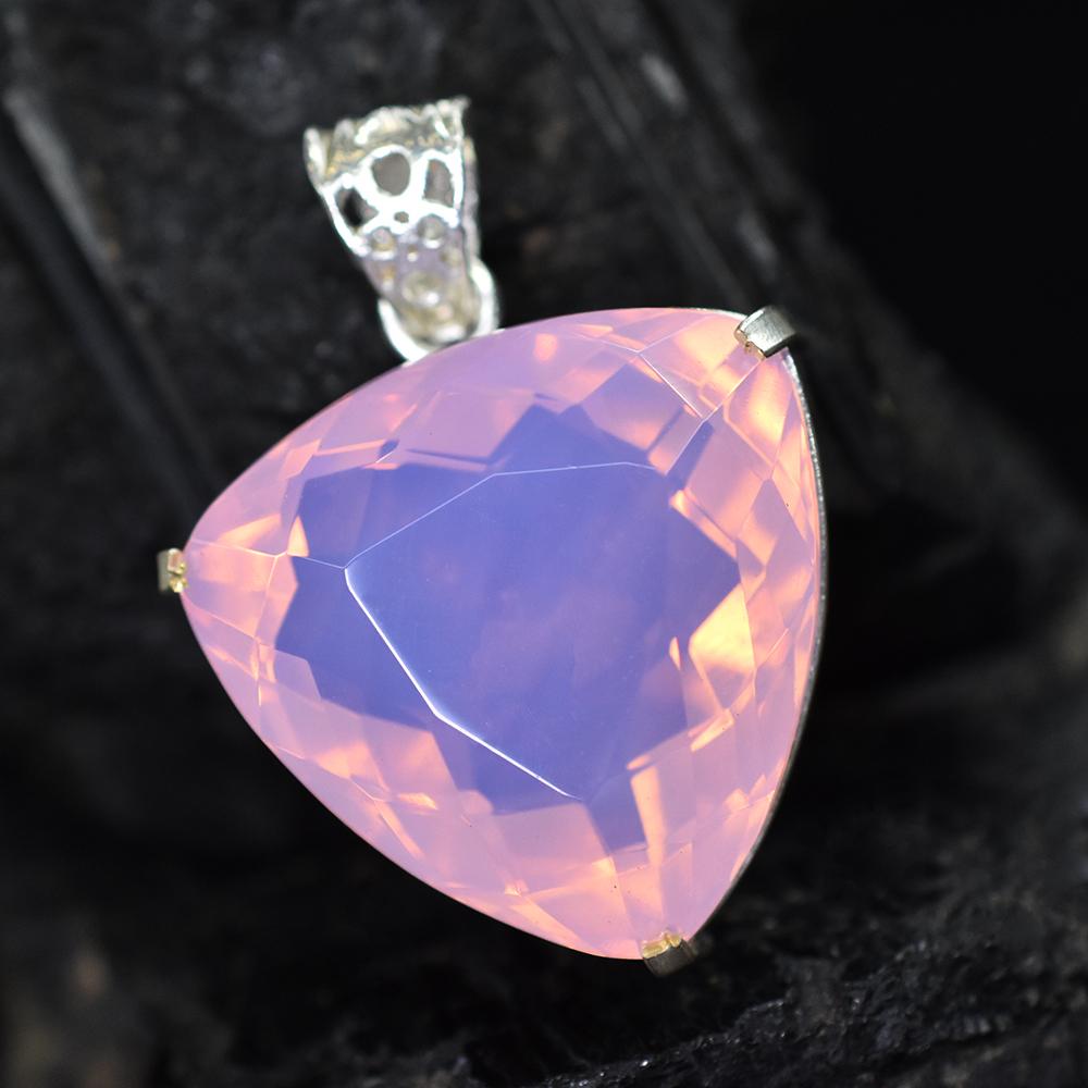 925 Sterling Silver 76.95 Ct CERTIFIED Opal Multicolor A Grade Gems Pendant MY-PD-110-NS