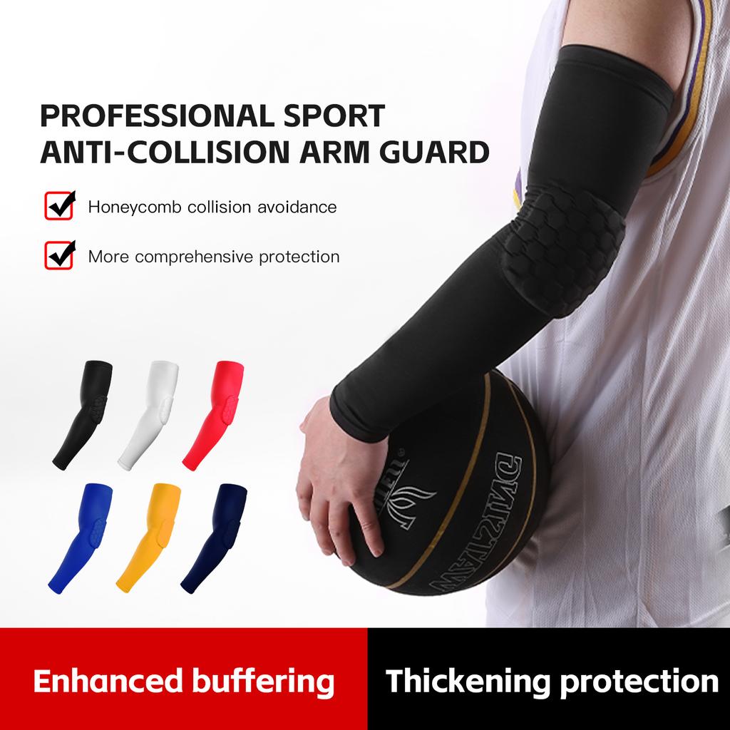 1Pc Sports Elbow Protection Honeycomb Anti-Collision Pressure Protection Arm Sleeve Basketball Cycling Fitness Protective Gear
