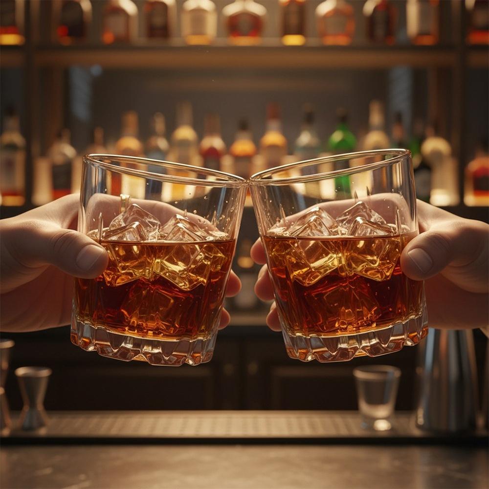 6x Szklanki do Whisky Drinków Napojów Zestaw Komplet Szklanek 280 ml