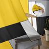 Yellow Grey Black Patchwork Abstract Art Medieval Style Sheer Curtains Living Room Kitchen Decoration Tulle Voile Window Curtain