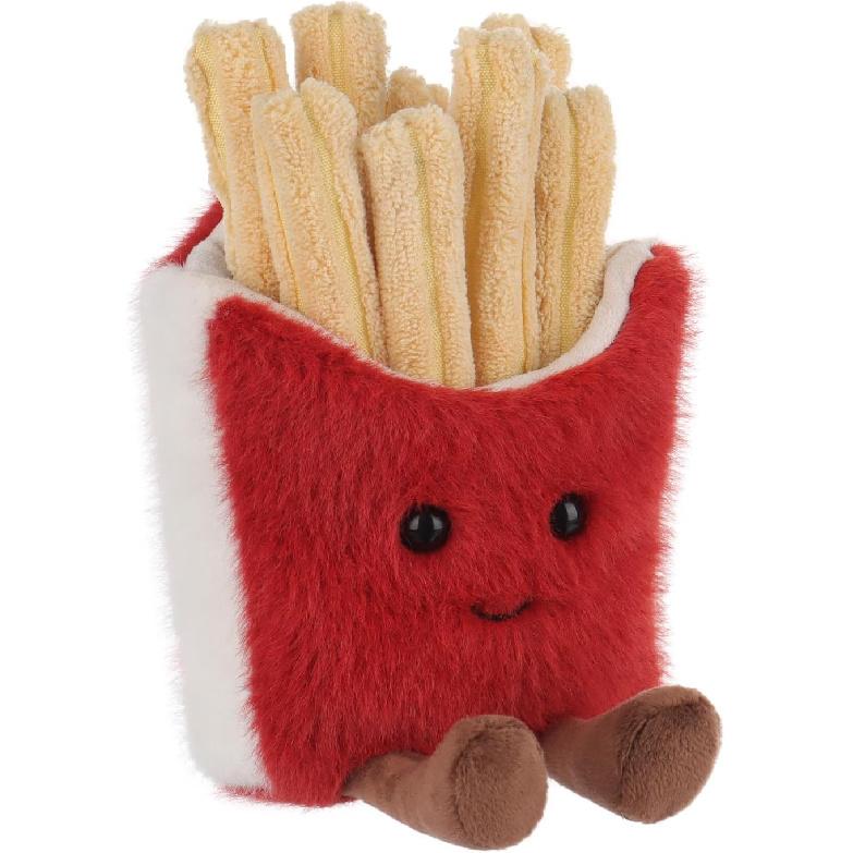 Apricot Lamb French Fries Plush Stuffed Animals for Kids, Soft Cute Plush Toys for Baby Girl and Boy, Fluffy French Fries Red 6.7 Inches