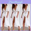 Schickes Damen Spitzen-Häkel-Strandkaftan-Kleid für mühelosen Sommerstil