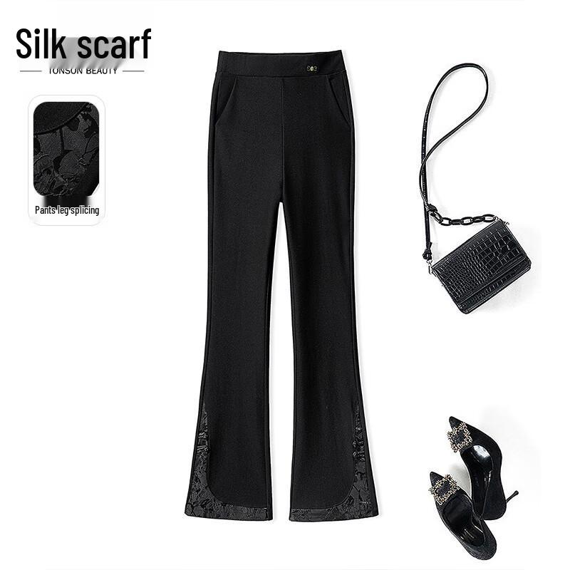 

Cypress House Women s High-Waist Slim-Fit Ankle Flared Trousers M