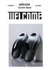 2025 Trendy Couple's Non-Slip Thick-Soled Beach Slippers: Simple, Versatile One-Strap for Indoor & Outdoor Use