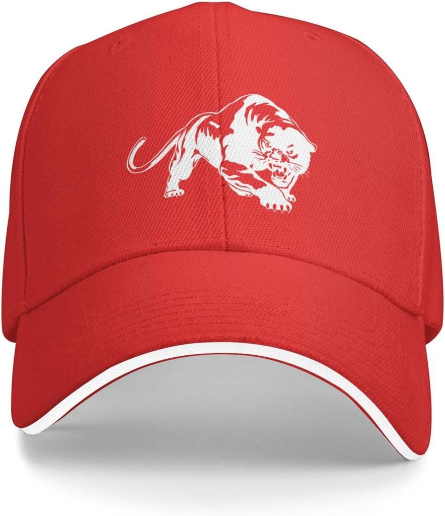 Black Panther Roaring Graphic Baseball Cap Polyester Adjustable Outdoor Sports Hat for Adult