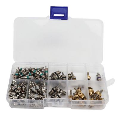 134PCS Air Conditioning Valve Core Compact Precise Refrigeration Tire Valve Stem Cores for Cars