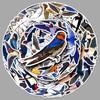 50 Swallow Stickers: Cute Cartoon Birds, Waterproof Decorative Stickers for Tablet, Water Bottle, Journal