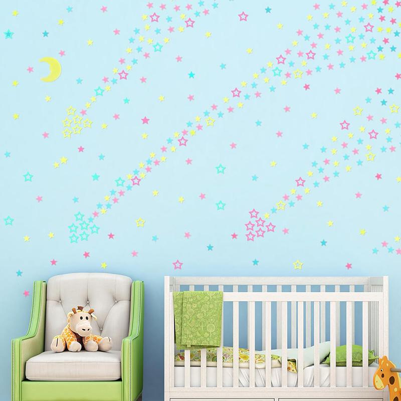 Luminous Wall Stickers Plastic Dinosaur Star Pattern Student Dorm Household DIY Decoration for Kid Bedroom Living Room Decor TMZ