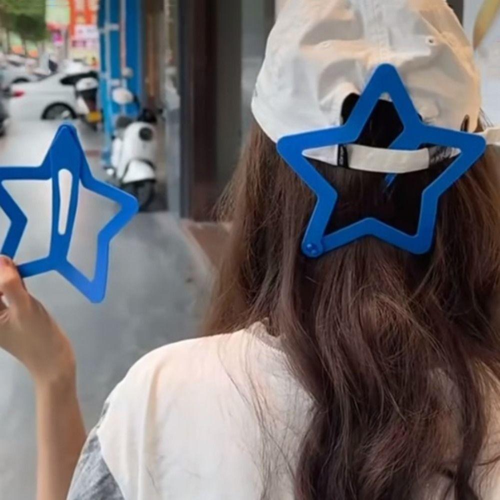 Solid Color Extra-large Star Hair Clip INS Funny Hair Grip Photography Props Clothes BB Clip Girl