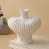 Keramik weiße Vase Wohnzimmer Kunststoff Schicke Vase Wasserkulturgefäße Einsetzen von Trockenblumen Topf Desktop Deko Ornamente