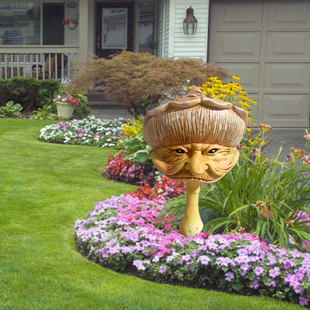 

Cute Miniature Fairy Mushroom Statues Crafts Ornament for Art Garden Lawn Mystical Sculpture Decor