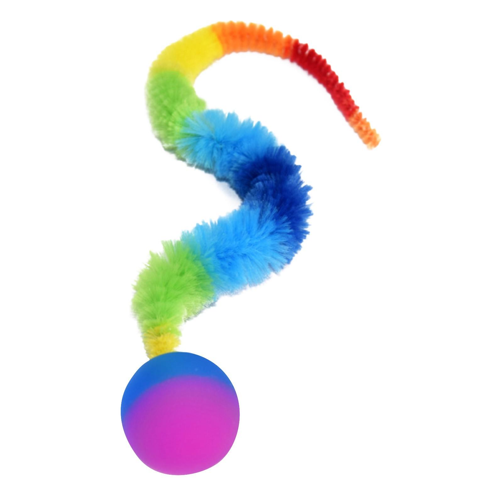 

Большой прыгающий мяч, надувной мяч, гусеница, дразнилка для кошек, аксессуары, интерактивная игрушка для домашних животных One Size