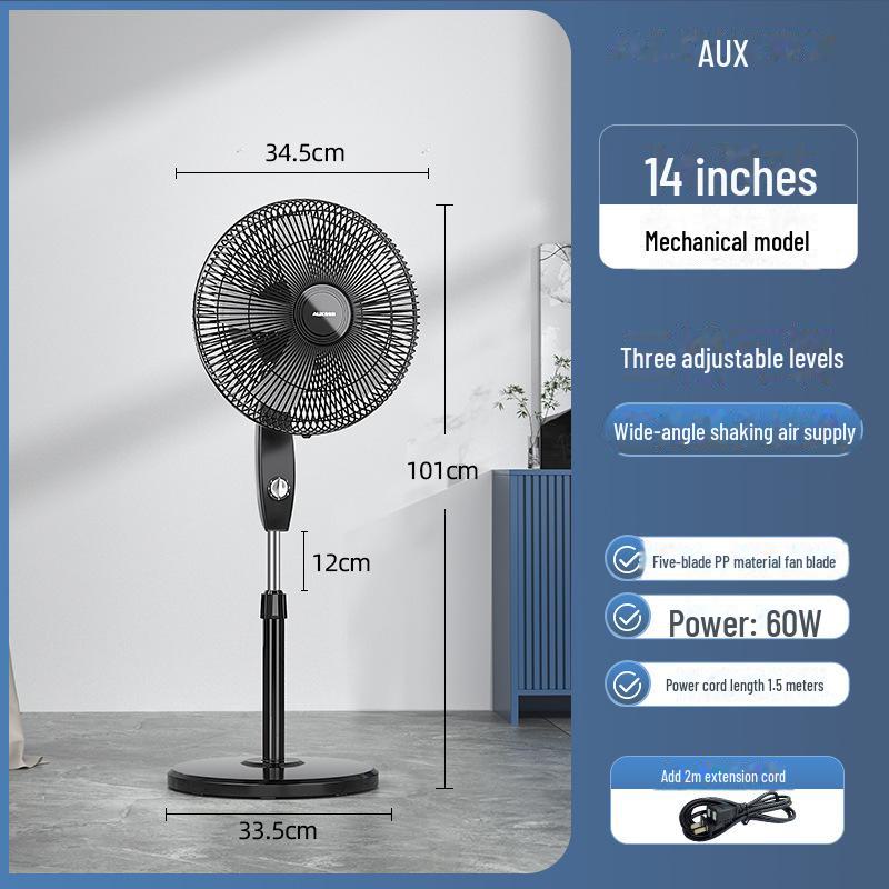 Remote Controlled Quiet Oscillating Floor Fan for Home or Office
