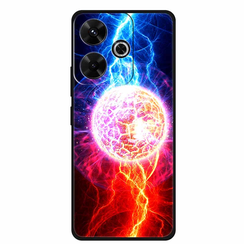 Phone Case For POCO M6 4G Back Cover Case M6Plus Black Silicone Soft Coque For Xiaomi Redmi 13 13x Poco M6 Plus Case M 6 Plus