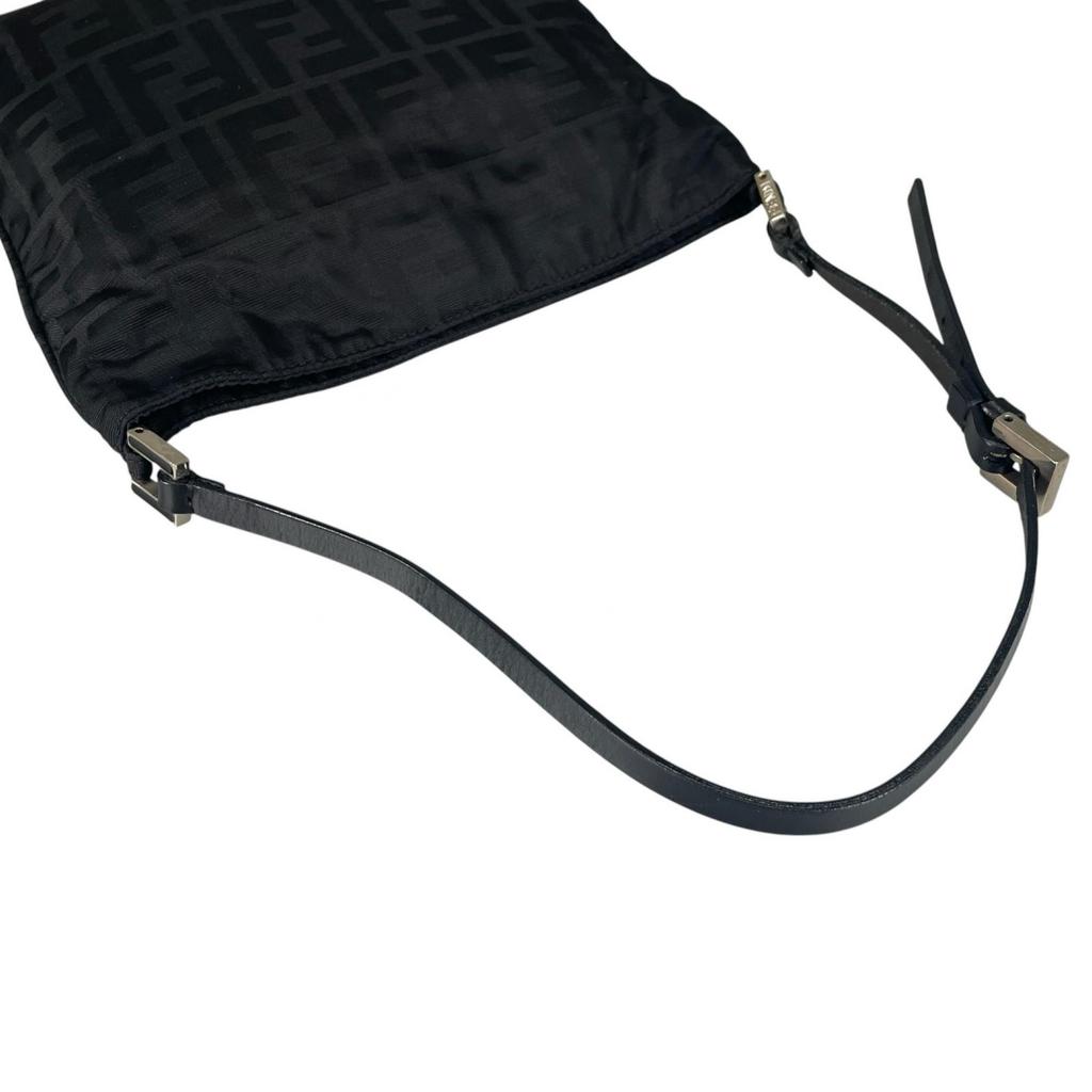 Fendi Zucca Handbag Black Women Used