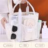 Multi Functional Pockets Mesh Beach Bag Multi-level Zoning Toiletry Organizer  Cruise Travel