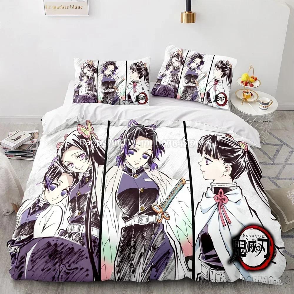 Demon Slayer Agatsuma Zenitsu Duvet Cover Set HD Comforter Cover for Boys Bedding Sets Bedclothes Bedroom Decor