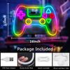 Gamer Neon Sign, LED Game Controller Gamepad Gaming Neon Light Sign for Game Room Wall Decor, Scrolling Color Changing Flashing Modes, Video Game
