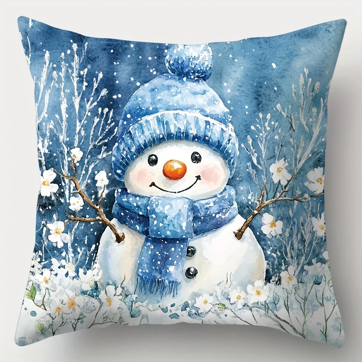 

Рождественское украшение наволочка милый Санта Клаус Снеговик олененок наволочка диванная подушка чехол украшение для дома новогодний подарок 45x45cm