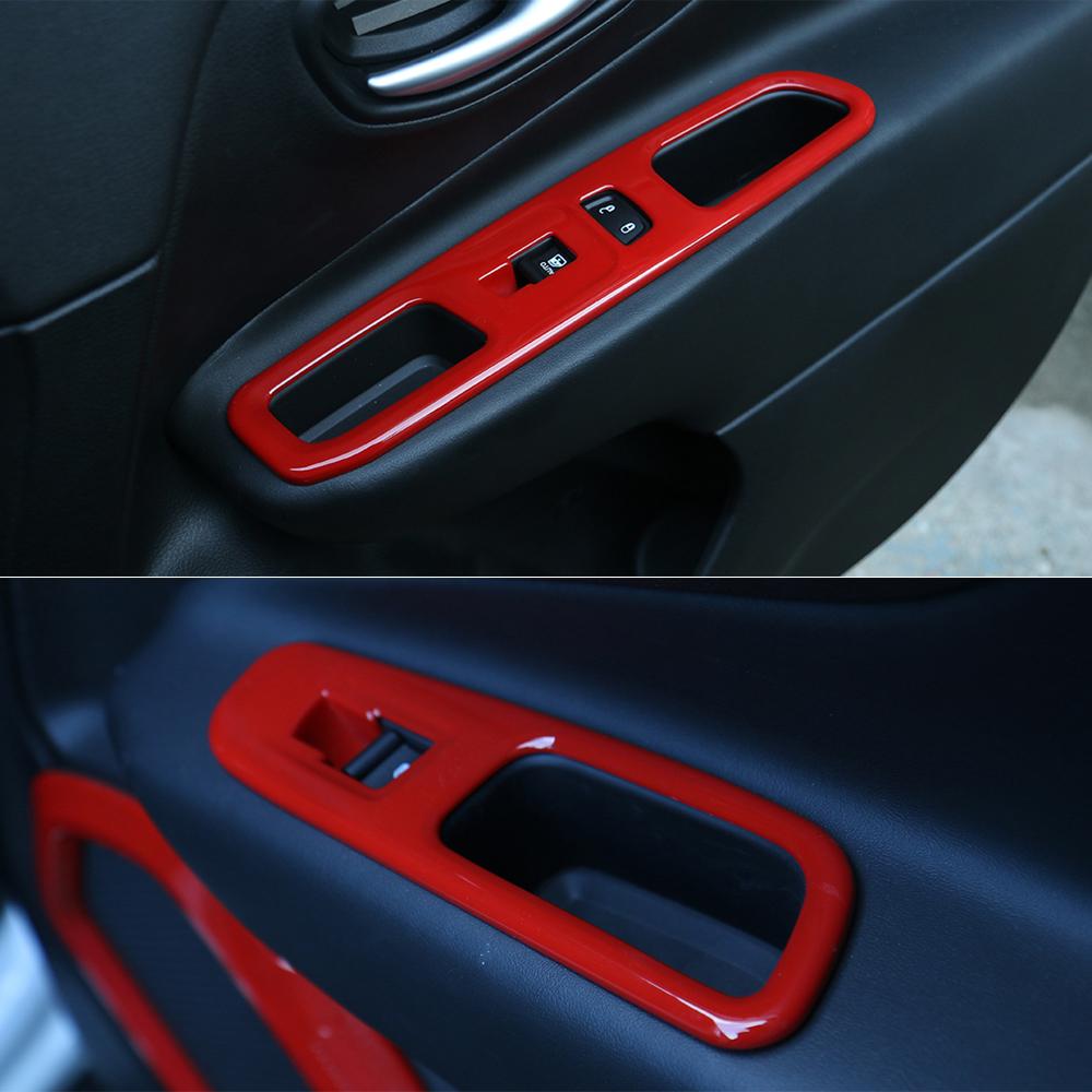 Window Lift Switch Button Decoration Cover Stickers for Jeep Renegade 2016 2017 2018    2022 Car Interior
