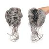 Euro-American Floral Messy Bun Wig - Long, Fluffy Clip-in Hairpiece