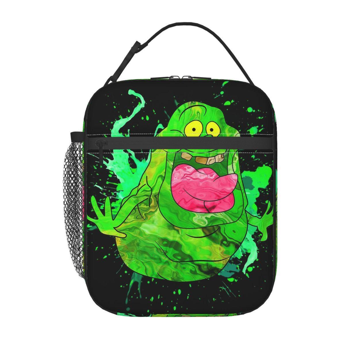 Ghostbusters Movie Slimer Artwork Printed Insulated Lunch Bag for Women Kids Portable Food Boxes Thermal Lunch Box Tote One Size