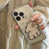 Handyhülle Für Liebhaber Paare Passend für iPhone 11 12 13 14 15 16 Pro Max XR X XS Mini 8 7 Plus SE 2020 Klare Hülle Niedlicher Cartoon-Hund