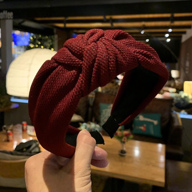 High-End Fabric Knotted Headband Wide Edge Non-Slip Hairband Fashion Women's Hair Accessories