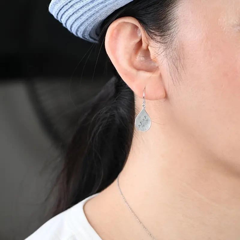 Earrings, Retro Simple Water Drop Ear Hooks, Dandelion Earrings For Women