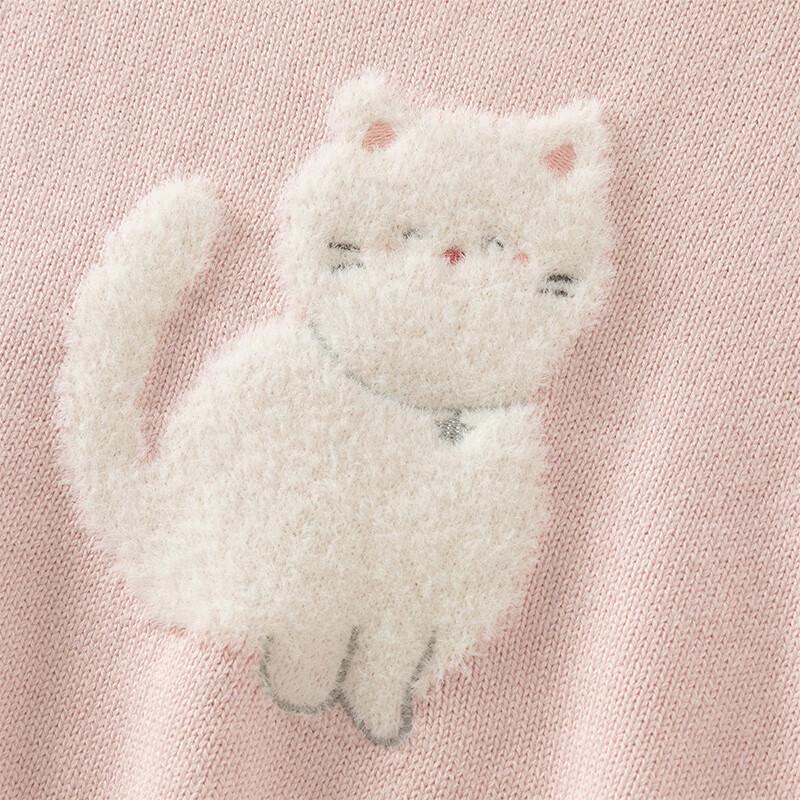 DAVE&BELLA Pullover für Mädchen aus Schafwolle mit Tiermotiv