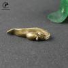 New Strange Retro Brass Creative Tadpole Statue Small Ornament Copper Animal Sculpture Home Desk Decoration Tea Pet Key Chain