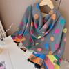 New High-quality Color Polka Dot Scarf Color Matching Double-sided Imitation Cashmere Scarf Wool Shawl Long Winter Shawl