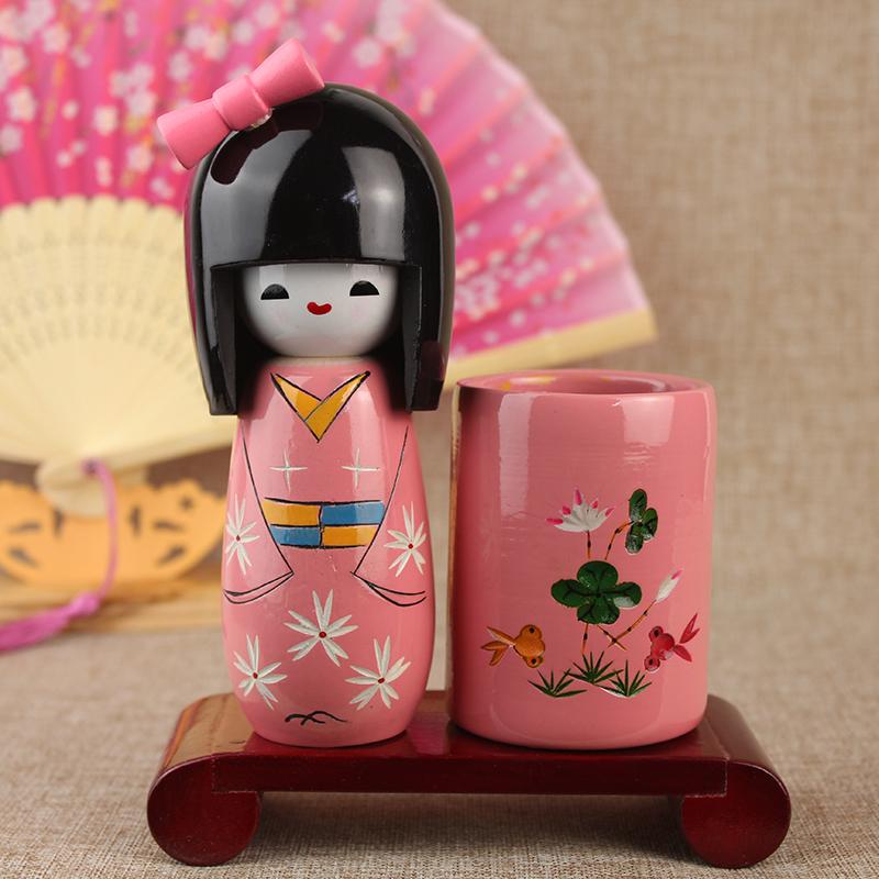 Japanese Puppet Doll Kimono Sakura Cartoon Dolls Home Decoration Cuisine Sushi Restaurant Ornament Girl Cute Desktop Gift 1/3Pcs