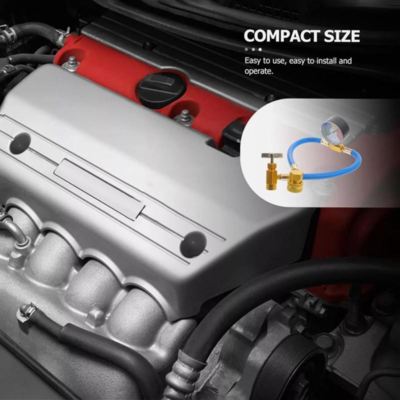 

Автомобильный 15,7 шланг для заправки хладагентом R134A A/C с манометрами, резиновый заправочный шланг для кондиционера автомобиля