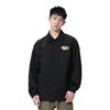 Li Ning Badfive Embroidered Letter Print Polo Collar Loose Casual Jacket Men Jacket Black AFDT053-1