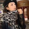 Scarf Women's Winter New Retro Leopard Print Trendy High-end Atmosphere Fashion Student Winter Scarf Accessories