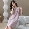 Women's Summer Cotton Loose Casual Short Sleeve Nightdress