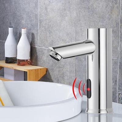 304 Induction Water Saving Sensor Touch Faucet New Stainless Steel Bathroom Sink Infrared Automatic Handsfree Faucet Electric Basin Faucet