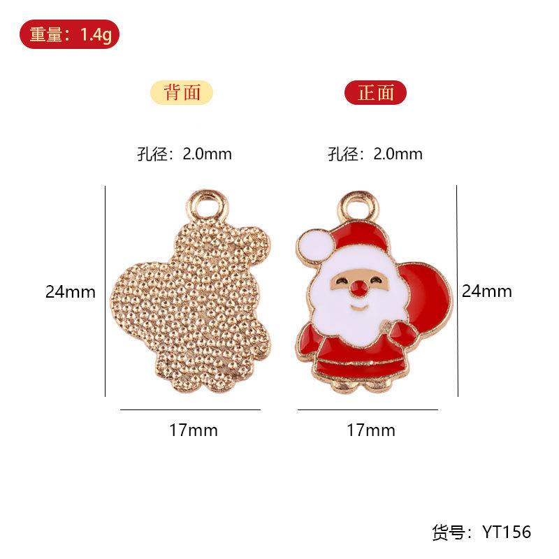 YT zinc alloy oil dripping small pendant, bracelet pendant, Christmas zinc alloy small size pendant