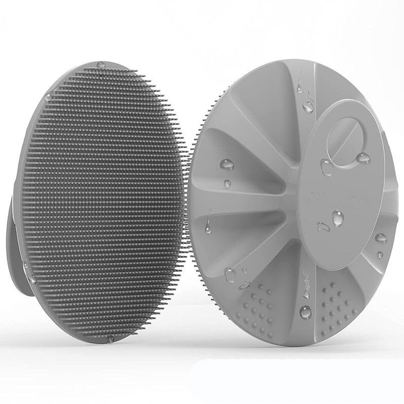 Luma Gentle Exfoliating and Massage Soft Silicone Body Cleansing Brush Shower Scrubber for All Kinds of Skin серый