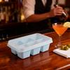 Ice Tray Food Grade PP Easy Cleaning Stackable Design Soft 11.5x7x4cm Compact   Tray with Lid for
