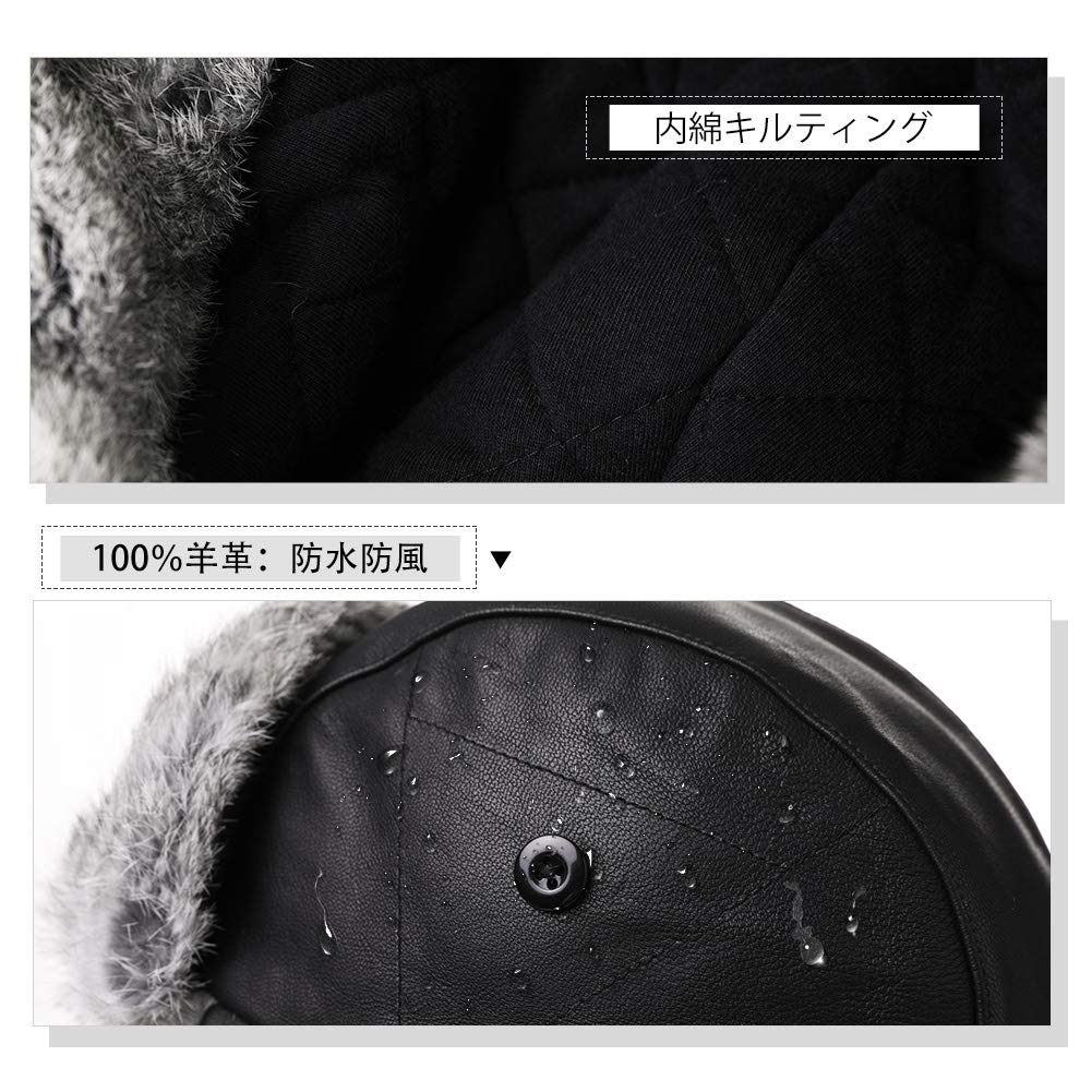 [SIGGI] Winter Aviator Hat with Ear Flaps – Waterproof Pilot Flight Cap for Men & Women, Warm Russian Trapper Hat for Ski, (Coffee, L)