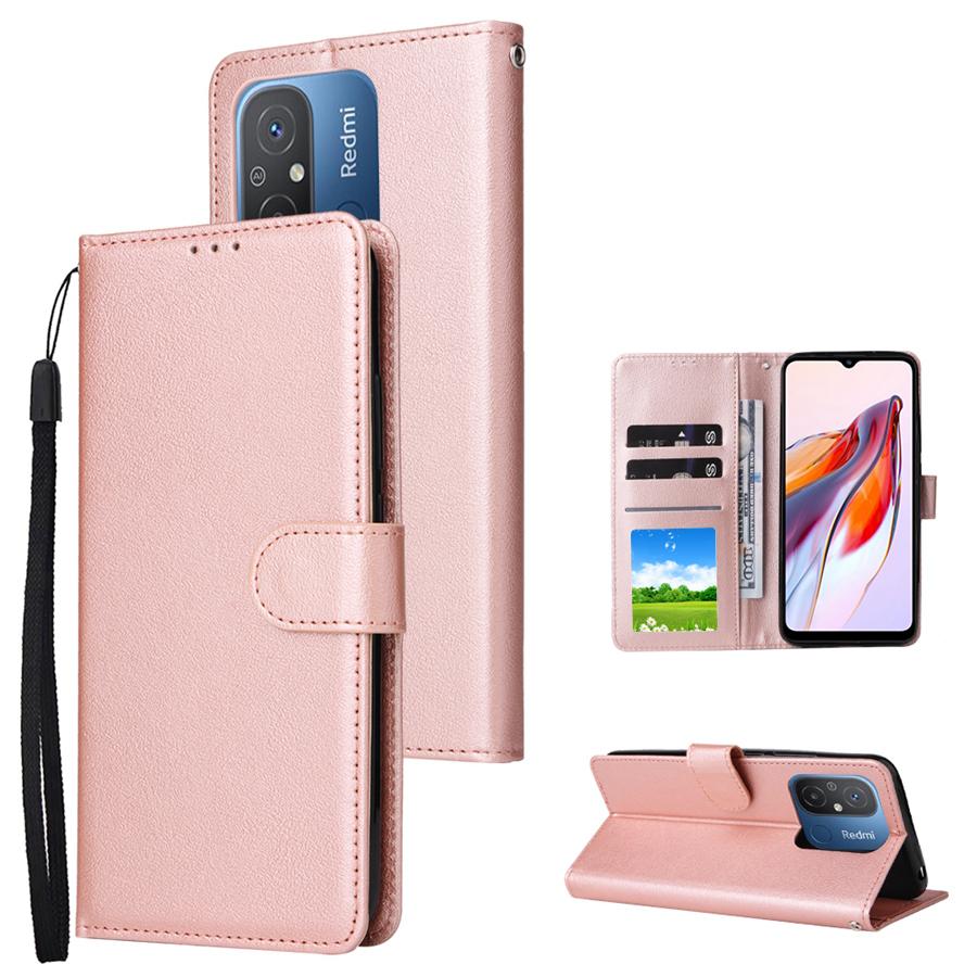 Wallet Card Slot Stand Magnetic Flip Leather Case For Xiaomi Redmi 13C 12 12C 10 10C 9 9A 9C 9T Poco X6 C65 M6 Pro X5 M5s 13T