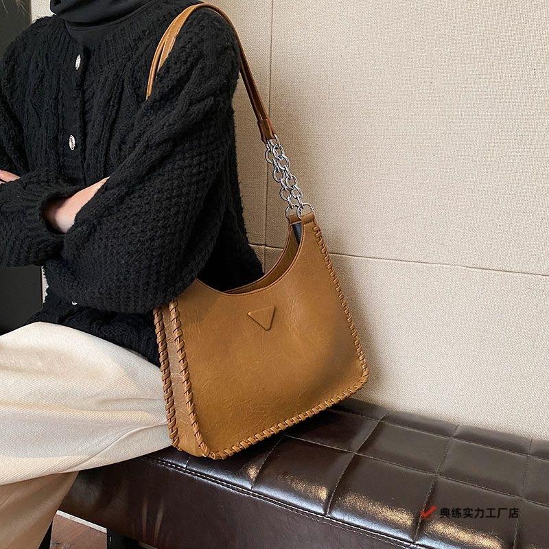 Premium popular niche large-capacity bag retro popular new underarm versatile chain shoulder bucket bag