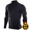 Men's Sports Running T Shirt+ Pants Fleece Thermal Quick Drying Clothes Winter Warm Long Sleeve Tops & Trousers for Running Fitness Training