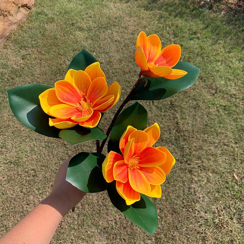 High-End Chinese Style Magnolia Artificial Flower Arrangement for Home Decor