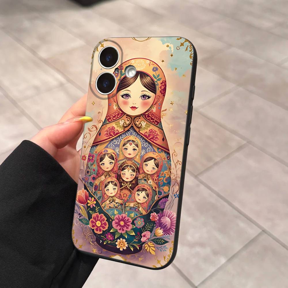 Classic Matryoshka Doll Phone Case For IPhone 14 Plus 13 Mini 11 16 15 17 Pro Max Protection Shockproof