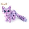 3D Printed Cat Figurine Movable Joints Cat Figure Articulated Animal Model Toy Home Office Bookshelf Desktop Decoration Ornament