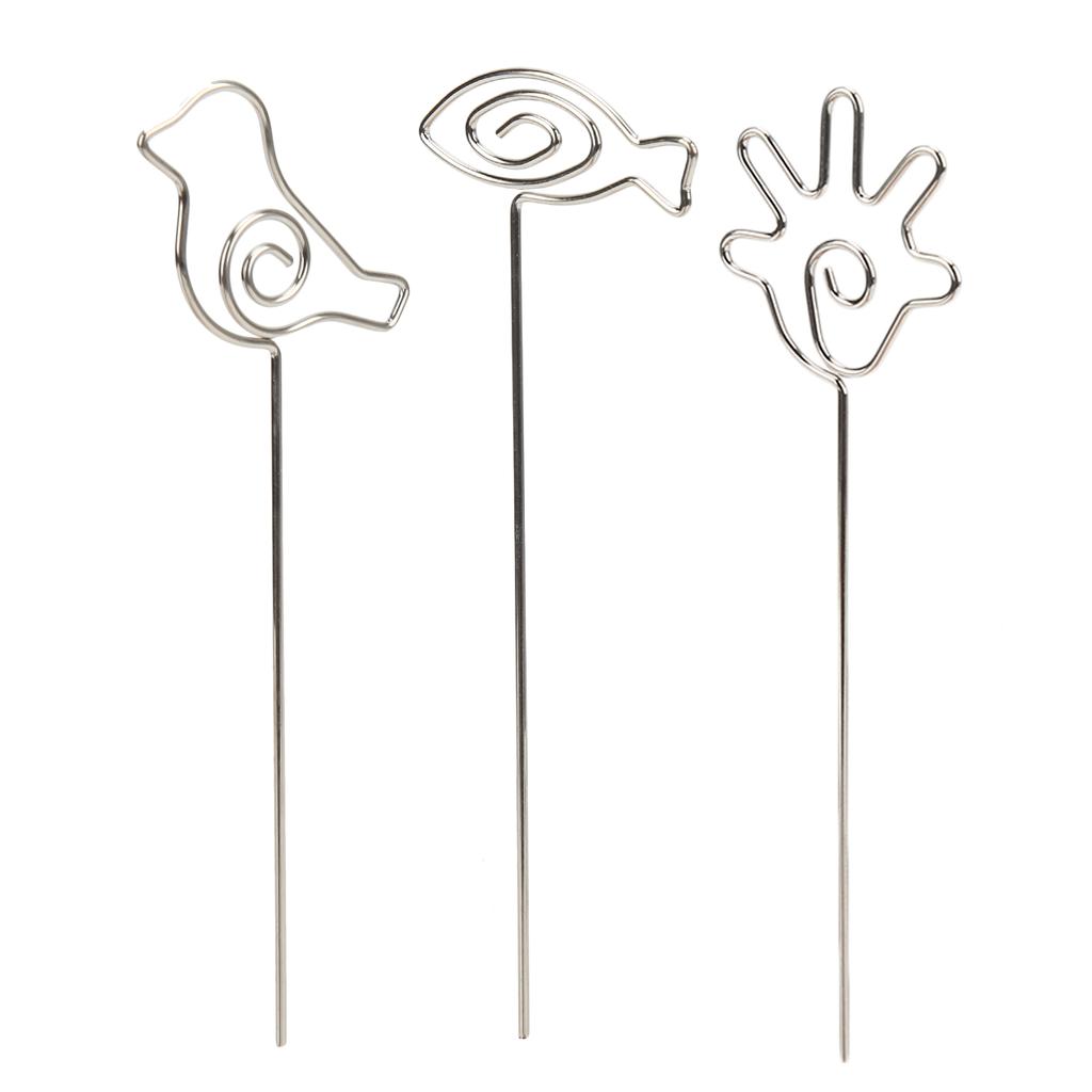20Pcs Place Card Holder Unique Design  Premium Metal Anti Oxidation Wide Application Name Car
