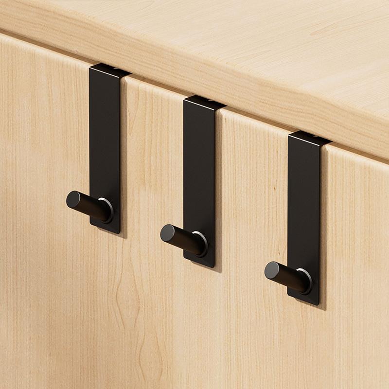 Stainless Steel Hook Double Hook Free Punching Kitchen Bathroom Cabinet Door Without Trace Hook Towel Storage Punch-free Hanger